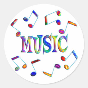 Musik Runder Aufkleber
