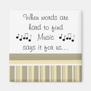 Musik sagt mit Noten Magnet