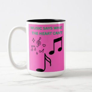 Musik sagt, was Herzen nicht sagen Kaffeetasse