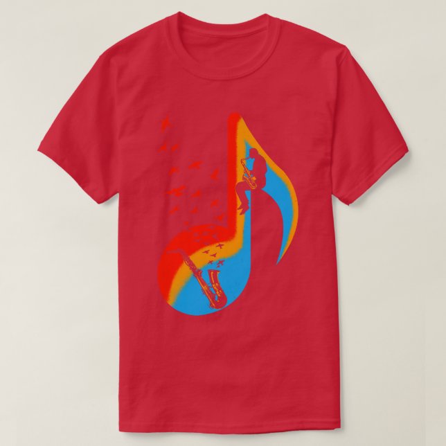Musik Saxophone Player T-Shirt (Design vorne)