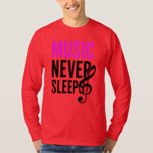 Musik schläft nie - Grafisches T-Shirt