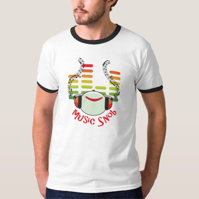 Musik-Snob Mehrfarben T-Shirt (Vorderseite)