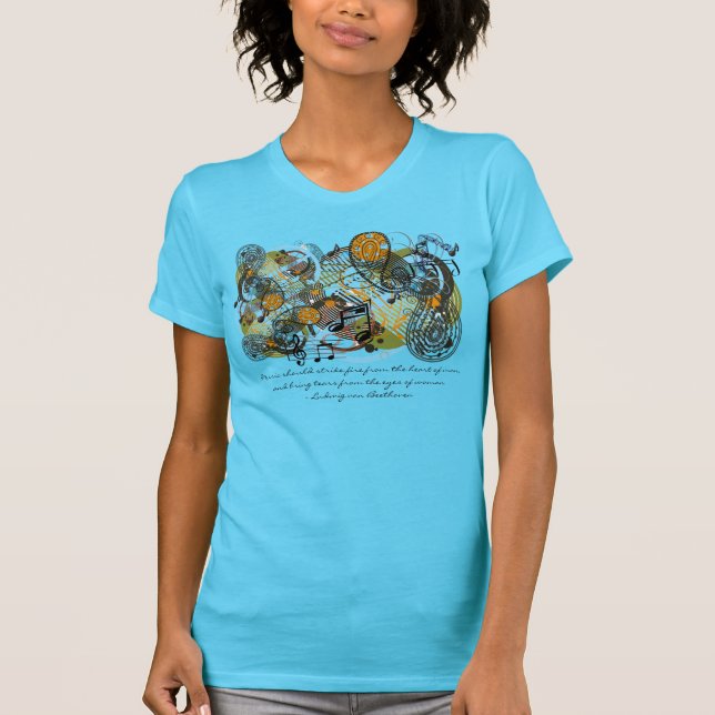 Musik sollte inspirierende Zitate feuern T-Shirt (Vorderseite)
