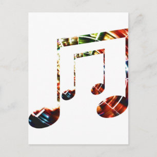Musik Sparkle Rote PostCards Postkarte