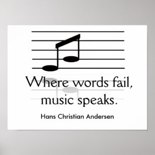 Musik spricht - Kunstdruck Poster