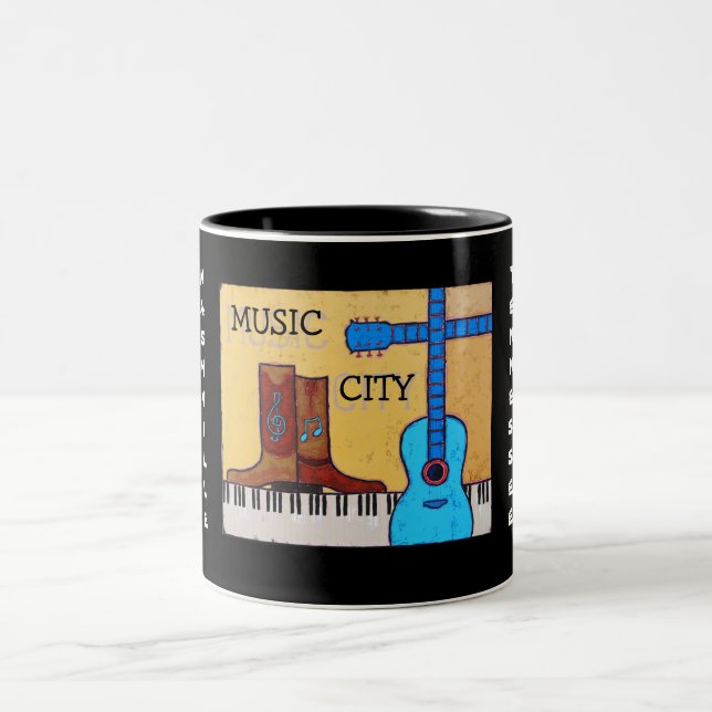 MUSIK-STADT-TASSE ZWEIFARBIGE TASSE (Mittel)