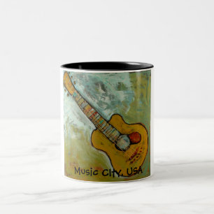Musik-Stadt-Tasse Zweifarbige Tasse
