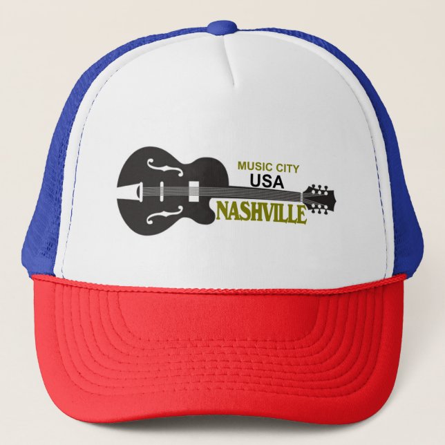 Musik-Stadt USA-Fernlastfahrer-Hut Truckerkappe (Vorderseite)