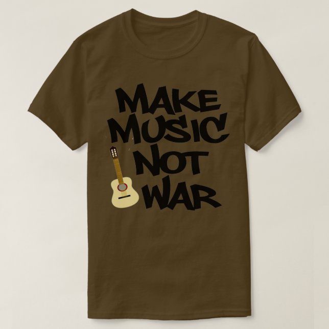 Musik statt Krieg akustisch machen  T-Shirt (Design vorne)
