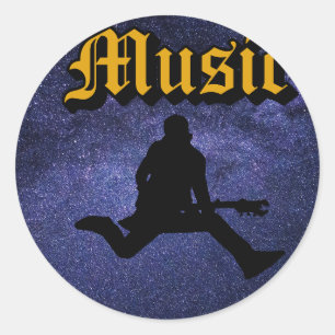 Musik-Stickers Runder Aufkleber