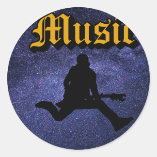 Musik-Stickers Runder Aufkleber