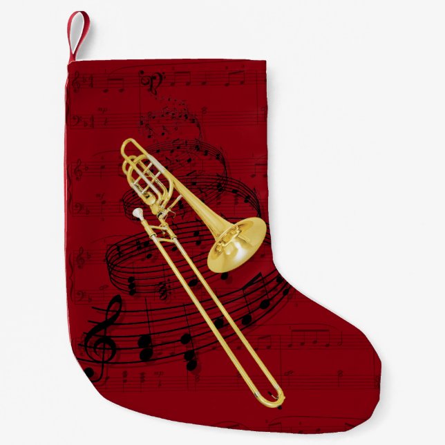 Musik-Strumpf des Trombone (Baß) Kleiner Weihnachtsstrumpf (Vorderseite)