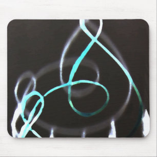 Musik-Symbol-Höhen-Musiker-Türkis abstrakt Mousepad