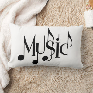 Musik Text Lumbar Throw Kissen