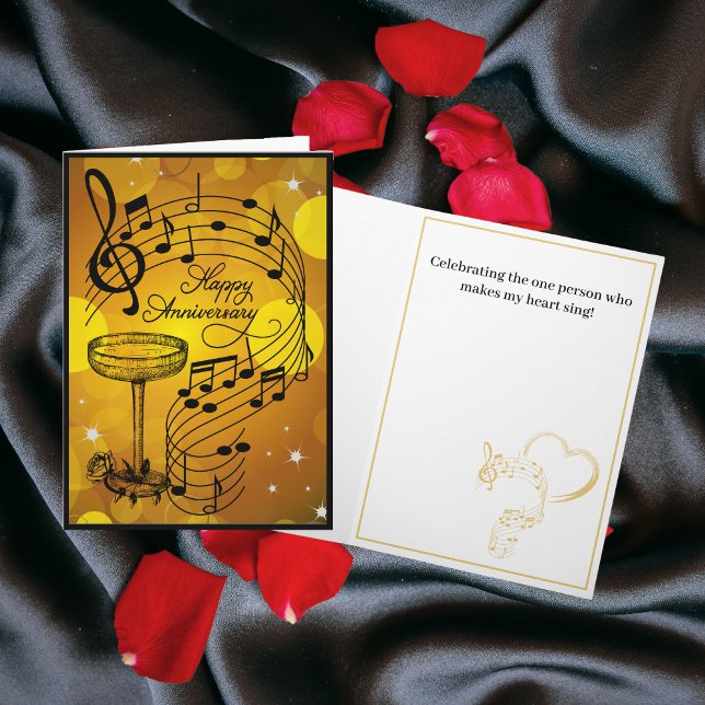 Musik Themed Happy Jubiläumskarte Karte (Von Creator hochgeladen)