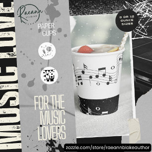 Musik Themed Picnic & Party Paper Cups Pappbecher