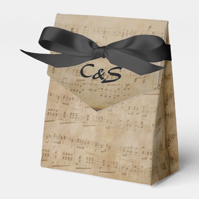 Musik-Themen-Monogramm-Geschenkboxen Geschenkschachtel (Vorderseite)