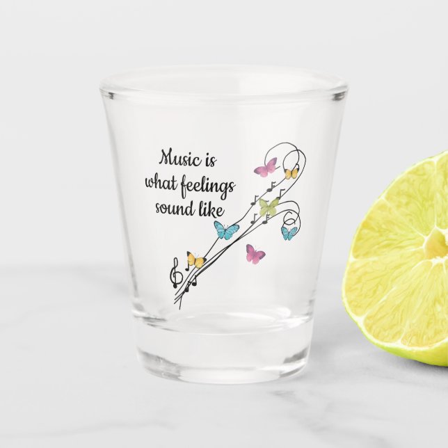 Musik themenorientiert schnapsglas (Vorderseite)