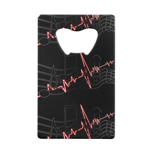 Musik, Ton und Heartbeat Geldkarten Flaschenöffner (Vorderseite)