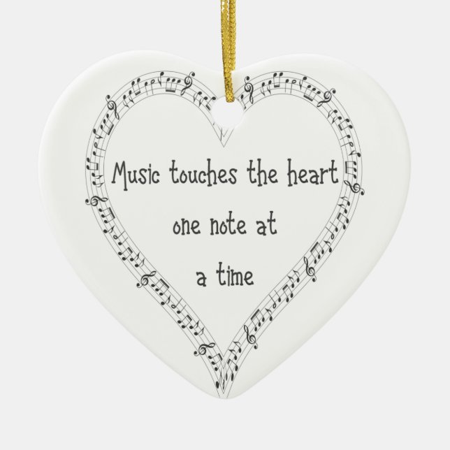 Musik Touchs des inspirierenden Zitats Keramik Ornament (Vorne)