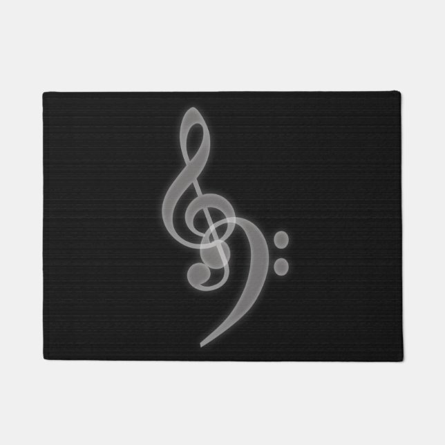 Musik - Treble und Bass Clef Fußmatte (Vorderseite)