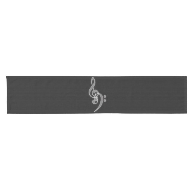 Musik - Treble und Bass Clef Kurzer Tischläufer (Horizontal)