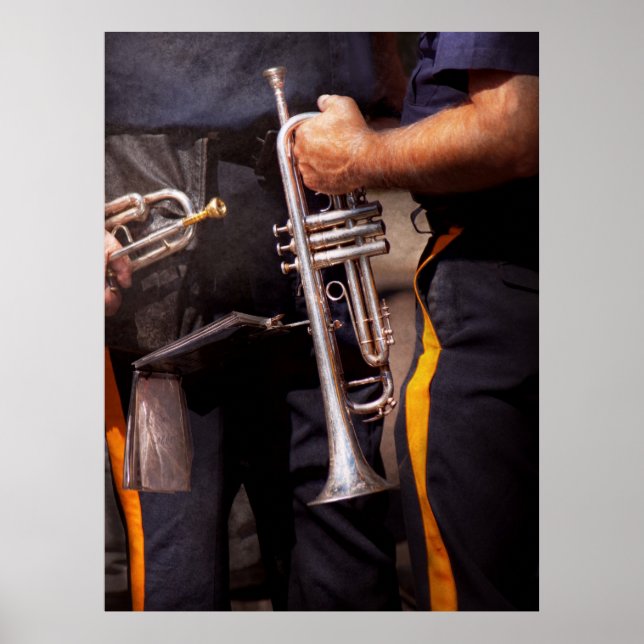 Musik - Trumpet - Polizeimarschingband Poster (Vorne)