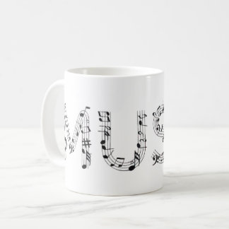 Musik-Typografie Kaffeetasse