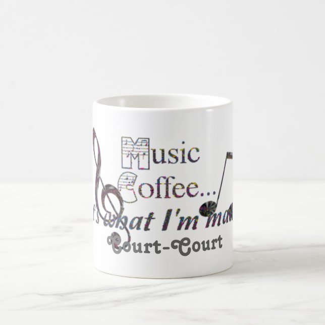 Musik u. Kaffee Verwandlungstasse (Mittel)