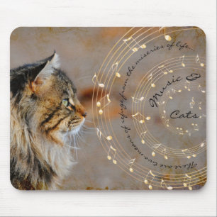 Musik u. Katzen Mousepad