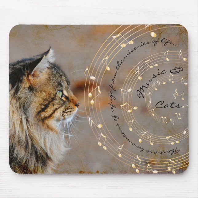Musik u. Katzen Mousepad (Vorne)