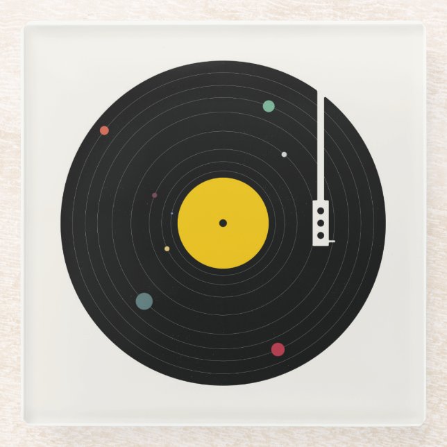 Musik überall | Florent Bodart Glasuntersetzer (Vorderseite)