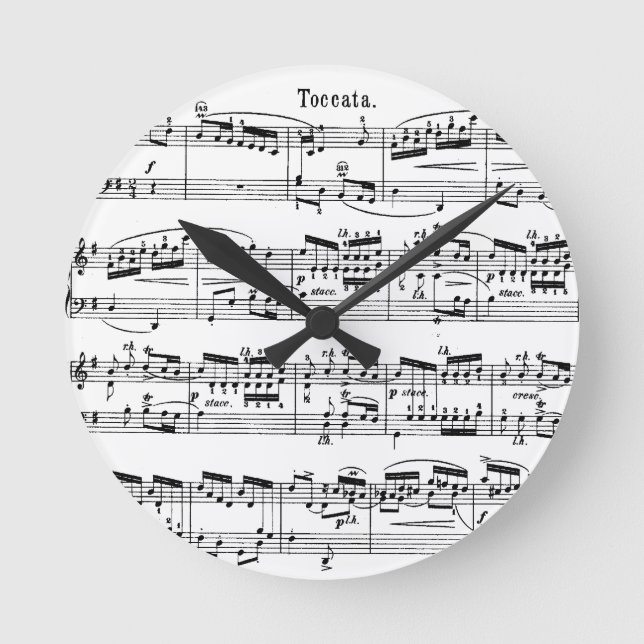 Musik-Uhr Runde Wanduhr (Vorderseite)