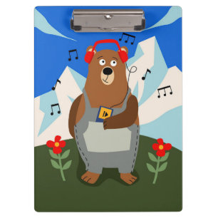 Musik und Bären Klemmbrett
