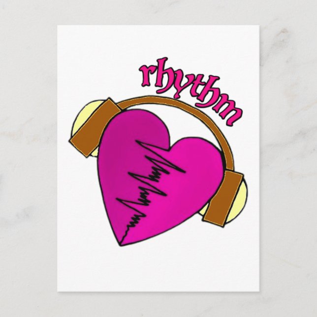 Musik und Herzschläge Postkarte (Vorderseite)