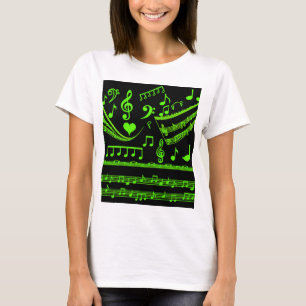 Musik und ich, in Green_ T-Shirt