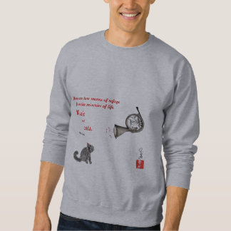 Musik und Katzen-Sweatshirt Sweatshirt