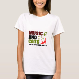 Musik und Katzen T-Shirt