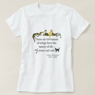 Musik und Katzen-Zitat T-Shirt