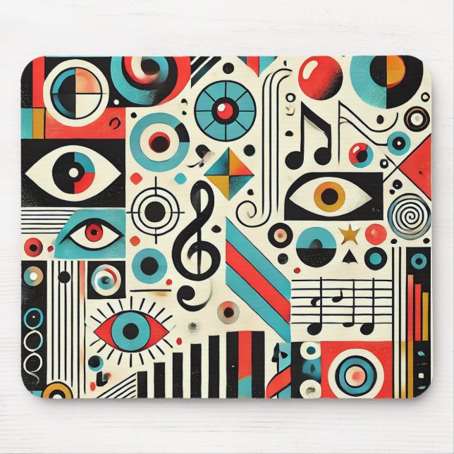 Musik und Kunstelemente Mousepad (Vorne)