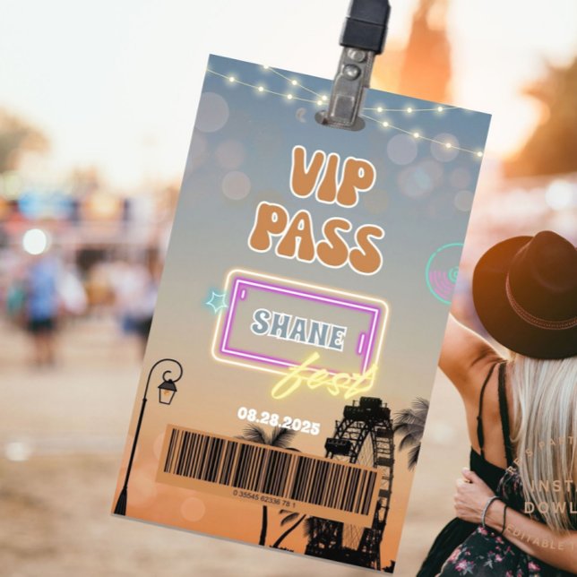 Musik und Kunstfestival Abzeichen VIP Pass Ausweis (Von Creator hochgeladen)
