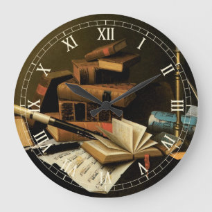 Musik und Literatur von William Harnett, Bildende  Große Wanduhr
