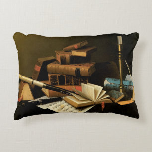 Musik und Literatur von William Harnett, Fine Art Dekokissen