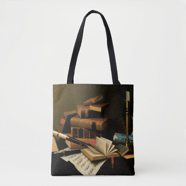 Musik und Literatur von William Harnett, Fine Art Tasche (Vorderseite)