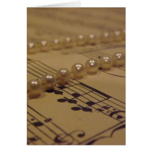 Musik und Perlen-Karte