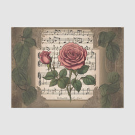 Musik und Rose Dekoupage Tissue Paper Seidenpapier