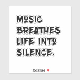 Musik und Stille Aufkleber