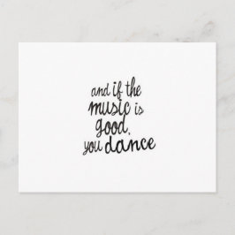 Musik und Tanzangebot Postkarte