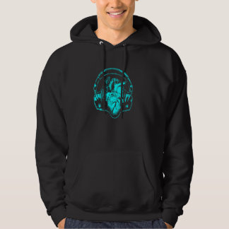 Musik und Wrestling Herzgrafik Hoodie