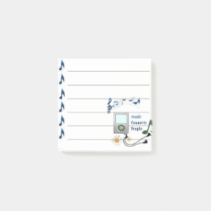 Musik verbindet Menschen Post-it Klebezettel